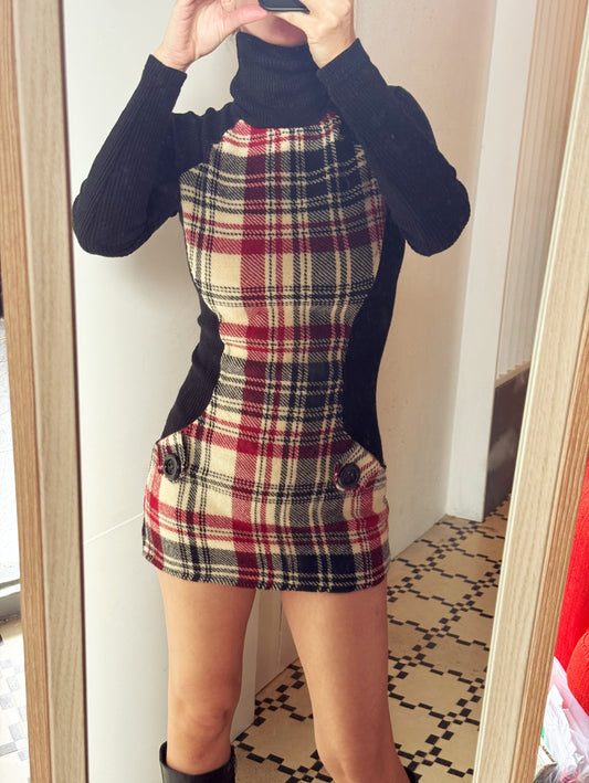 Vestido Cuadros Invierno Mini