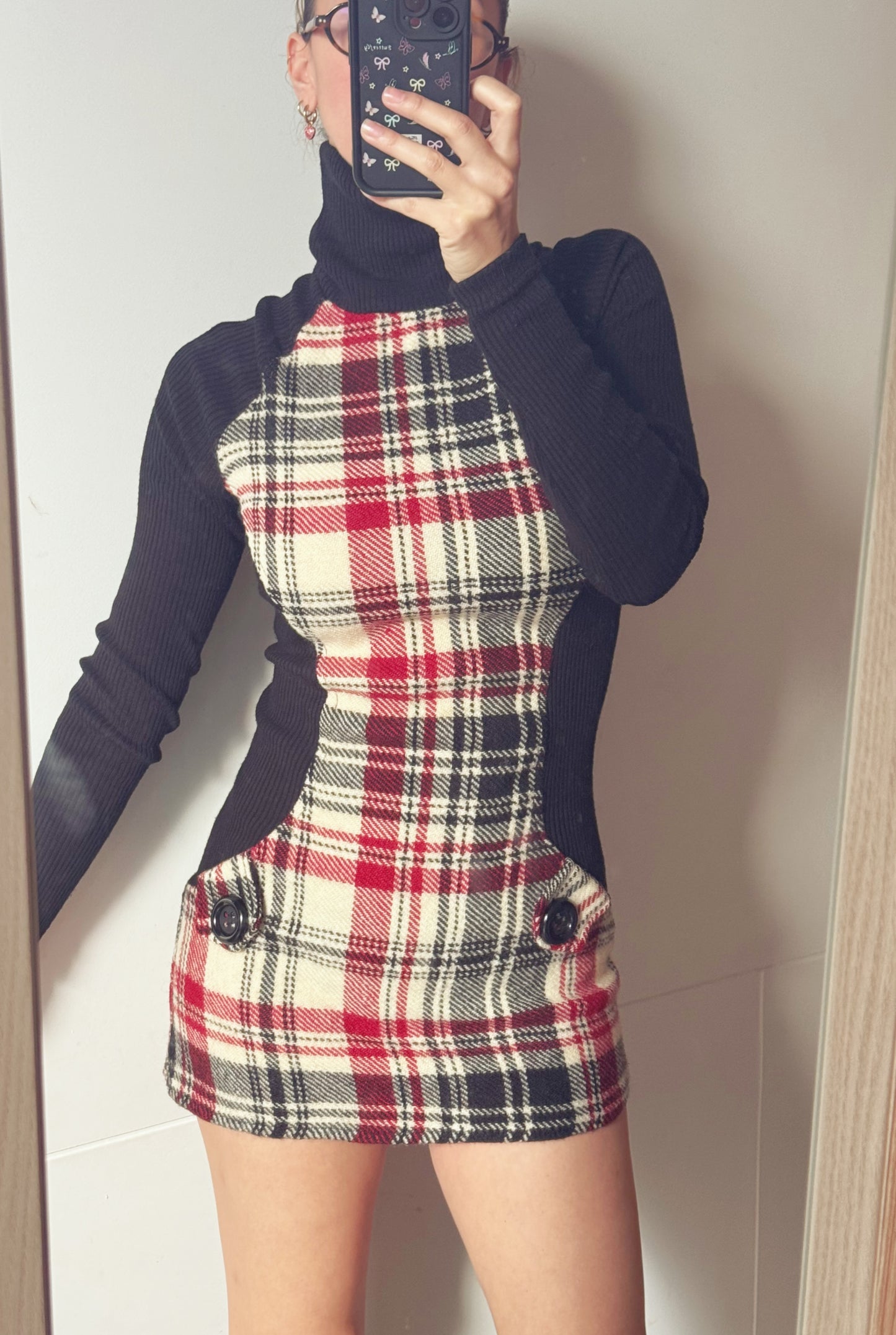 Vestido Cuadros Invierno Mini